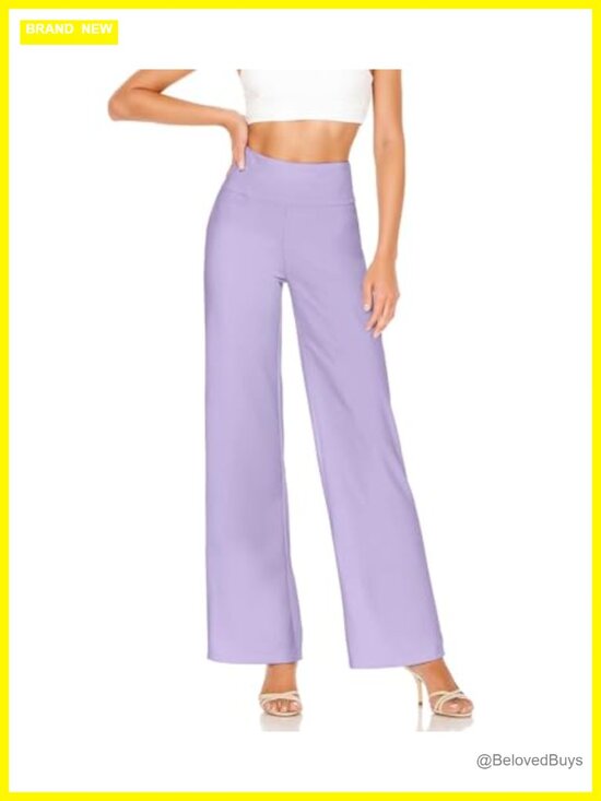 Pants - Women's Pull-On Wide Leg Pants in Ponte Fabric